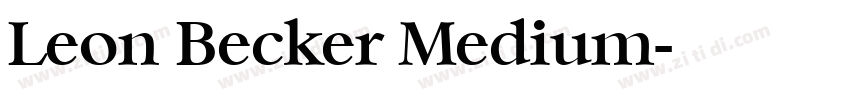Leon Becker Medium字体转换